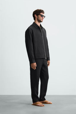 100% LINEN OVERSHIRT - Zara фото 4