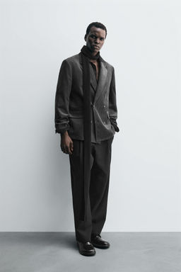 DOUBLE-BREASTED CORDUROY BLAZER - Zara фото 4