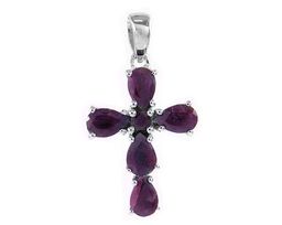 Подвеска из серебра рубин, Сесиль