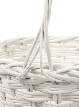 Корзина плетёная для хранения Lata, с ручкой, лоза, белая, набор 2 шт.