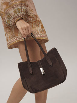 Замшевая сумка Sophie DBR 31059 коричневый шоколад  фото 6