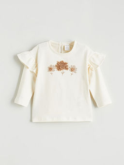 ?i?ek Bask?l? K?z Bebek Ti??rt ve E?ofman Alt Tak?m