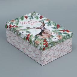 Набор подарочных коробок 6 в 1 Новогодняя акварель, 20 х 12.5 х 7.5 32.5 х 20 х 12.5 см - Дарите счастье фото 5