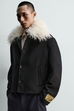SHORT COMBINED COAT HARRY LAMBERT FOR ZARA X DISNEY  фото 7