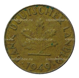 Монета 10 пфеннигов 1949 года J Германия