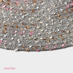 Цена за 12 шт. Салфетка сервировочная на стол Доляна Серпантин, d=38 см, цвет серый  фото 8