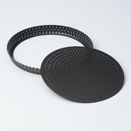 Форма для выпечки Доляна Galaxy, 28×3 см, перфорированная, антипригарное покрытие, разъёмная, чёрная