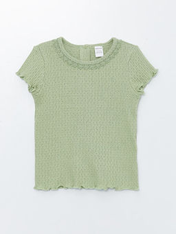 Bisiklet Yaka Basic K?z Bebek Ti??rt - Waikiki фото 3