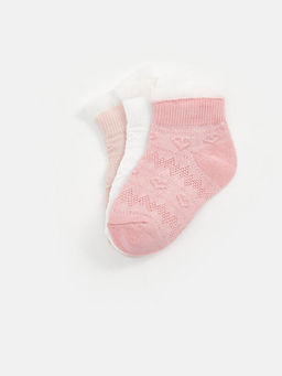 Kendinden Desenli K?z Bebek Patik ?orap 3l? - Waikiki фото 2