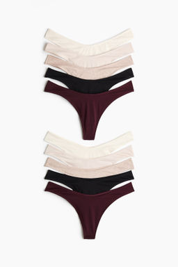 Pack de 10 bragas thong de algod?n