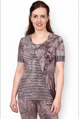 Костюм с бриджами, вискоза - батик, сепия (368-1) - Плиона фото 3