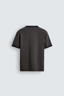 CAMISETA RIB CONTRASTE B?SICA / Gris antracita - Zara фото 9