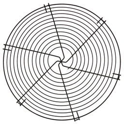 Решетка для глазирования и охлаждения кондитерских изделий, д30см h2,7см, (31,8х30х2,7см), металл, окрашенный, цвет - черный (Китай) - Домашняя мода фото 2