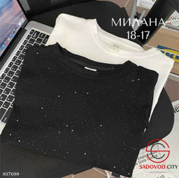 Футболка женская с блестками