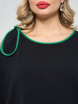 Блузка 0324-1 чёрный - Dora фото 2