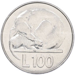 Монета 100 лир 1975 года Сан-Марино