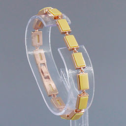 Браслет Канти из желтой керамики покрытие под золото - Agat77 фото 2