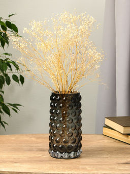 Ваза «Валери», шарики, 23×11 см, стекло, серая