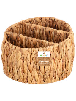 Корзина плетеная 25*25*19 см, с 3-мя секциями, водный гиацинт