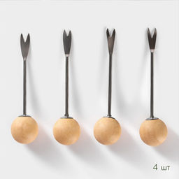 Набор для канапе и нарезки BellaTenero, 8 предметов: блюдо d=29.8 см, доска для нарезки, 2 ножа, 4 шпажки, фарфор, белый