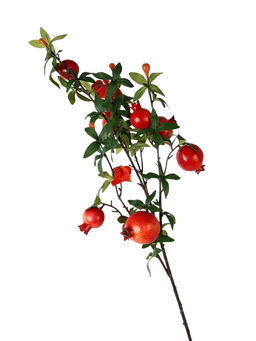 Цветы искусственные «Ветка граната», плод 6 см, h=86 см, бордовые