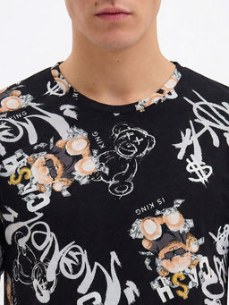 Пижама мужская кулирка с шортами "ЧЕЛСИ" МИШКИ ЧЕРНЫЙ