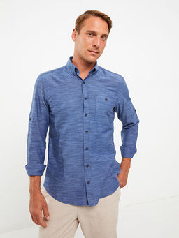 Regular Fit Uzun Kollu Desenli Erkek G?mlek