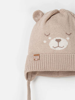 Шапка хлопковая однослойная на подкладе Мишка 0+ - Bungly фото 3