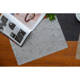 Салфетки сервировочные на стол Доляна «Соломка», 30×45 см, 4 шт., серебряные