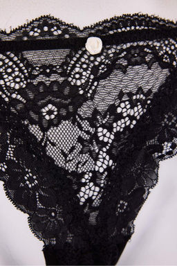 Siyah 3lu Dantel Tanga Kulot THMSS26KU00001