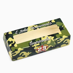 Цена за 5 шт. Коробка складная «23 Февраля», 17 х 7 х 4 см