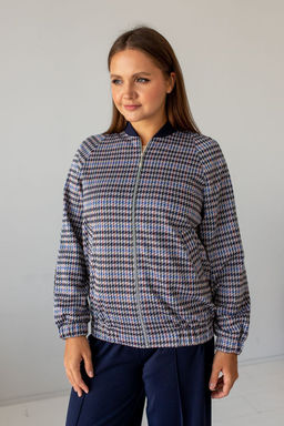 Бомбер Б-03 черно-голубой - Angelika фото 5