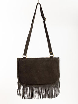 Сумка замшевая с бахромой через плечо 1109/14 - Ганг фото 3