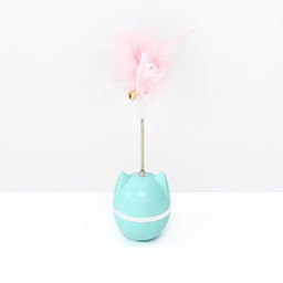 Игрушка-неваляшка Перьевой взрыв для кошек, 20 см, голубая - Пижон фото 2