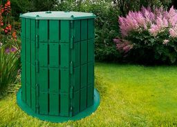 Компостер с крышкой и дном, 800л зеленый, высота 120 см - Мастер сад фото 2