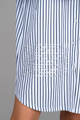 Платье  рубашка Молли (мелкая полоска) - Эльза фото 5