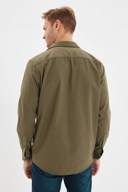TRENDYOL MAN Haki Regular Fit Cift Cep Kapakl? Dokulu K?sl?k Ceket Gomlek TMNAW22GO0350 - Trendyolmilla фото 14