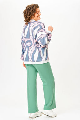 Блуза Swallow 803.2 черный+серебряный узор фото 452