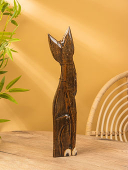 Сувенир «Кошка», 60×14×6 см, дерево, коричневый, МИКС
