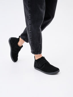 Ботинки женские демисезонные черные 209.NATAbl.Черная замша/Шерсть