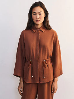 Блуза свободного кроя с кулиской / Zarina  фото 3