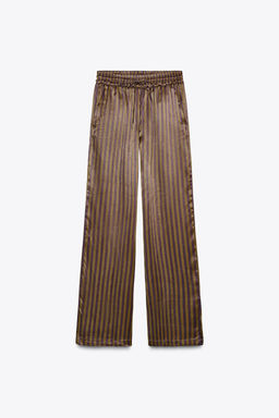 STRIPED SATIN TROUSERS - Zara фото 5
