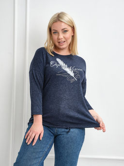 Лонгслив женский Шармэль синий