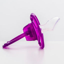 Соска - пустышка ортодонтическая, силикон, +6мес., Бантик, с колпачком, фиолетовый - Крошка я фото 2