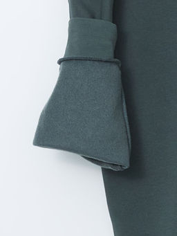 Dik Yaka Uzun Kollu Renk Bloklu Erkek Sweatshirt
