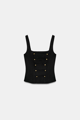 TOP CORSETERO BOTONES / Negro - Zara фото 5