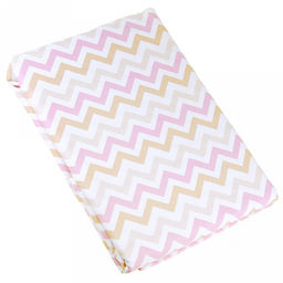 "Зигзаг, розовый" Скатерть 240х145см, длина стола до 200см, на 10-12 персон, хлопок "Премиум" 186г/м2, "Домашняя мода" (Россия)