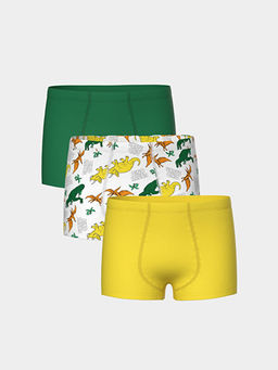 Bask?l? Erkek ?ocuk Boxer 3l?