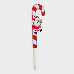 Новогодний топпер декоративный трость Дедушка мороз с подарком, 16,7х67,5 см - Simaland фото 3