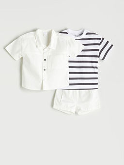 ?izgili Erkek Bebek Tak?m 3l?